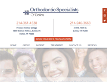 Tablet Screenshot of orthodonticspecialistsofdallas.com